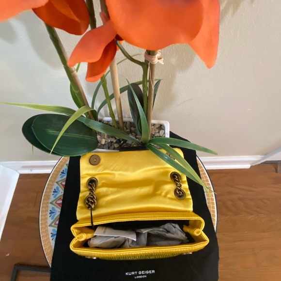 Kurt Geiger London Mini Yellow Embellished Convertible Crossbody - Picture 9 of 9